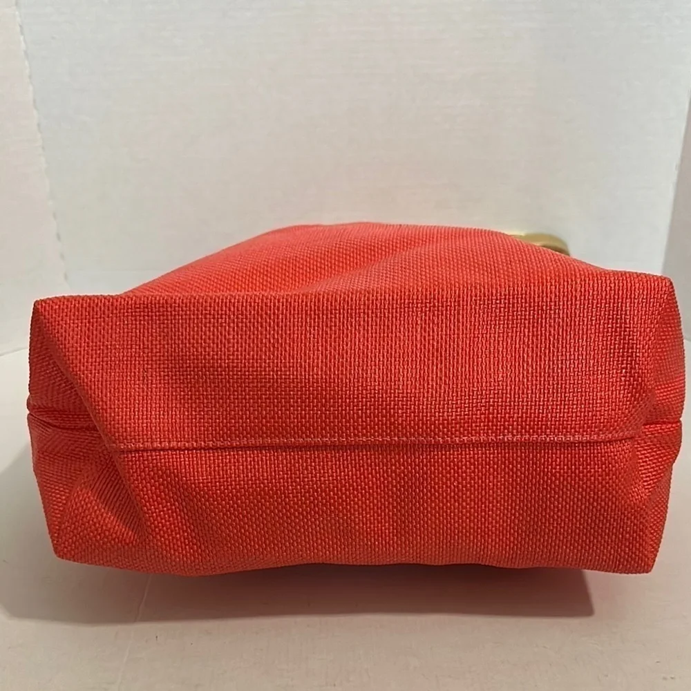 Tommy Bahama Shoulder Bag To Go Tote Gold Strap Inside Pocket & Lined- Orange